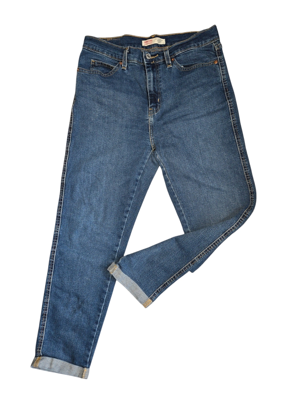 Signature by Levi Strauss Women's Boyfriend Jeans - Blue Denim